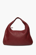 Bottega Veneta Burgundy Nappa Intrecciato Large Veneta Hobo Bag