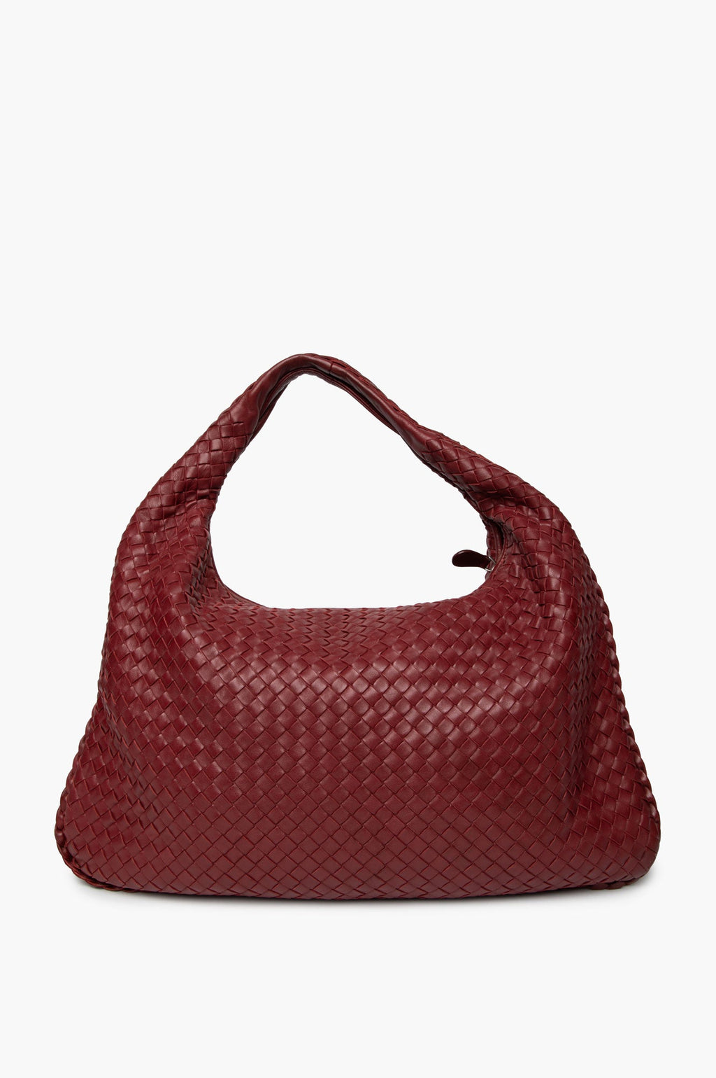 Bottega Veneta Burgundy Nappa Intrecciato Large Veneta Hobo Bag