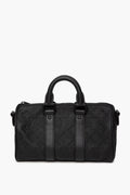 Louis Vuitton Matte Black Taurillon Monogram Leather Keepall Bandoulière 25