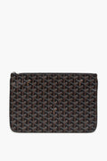 Goyard Black Goyardine Senat MM Pouch