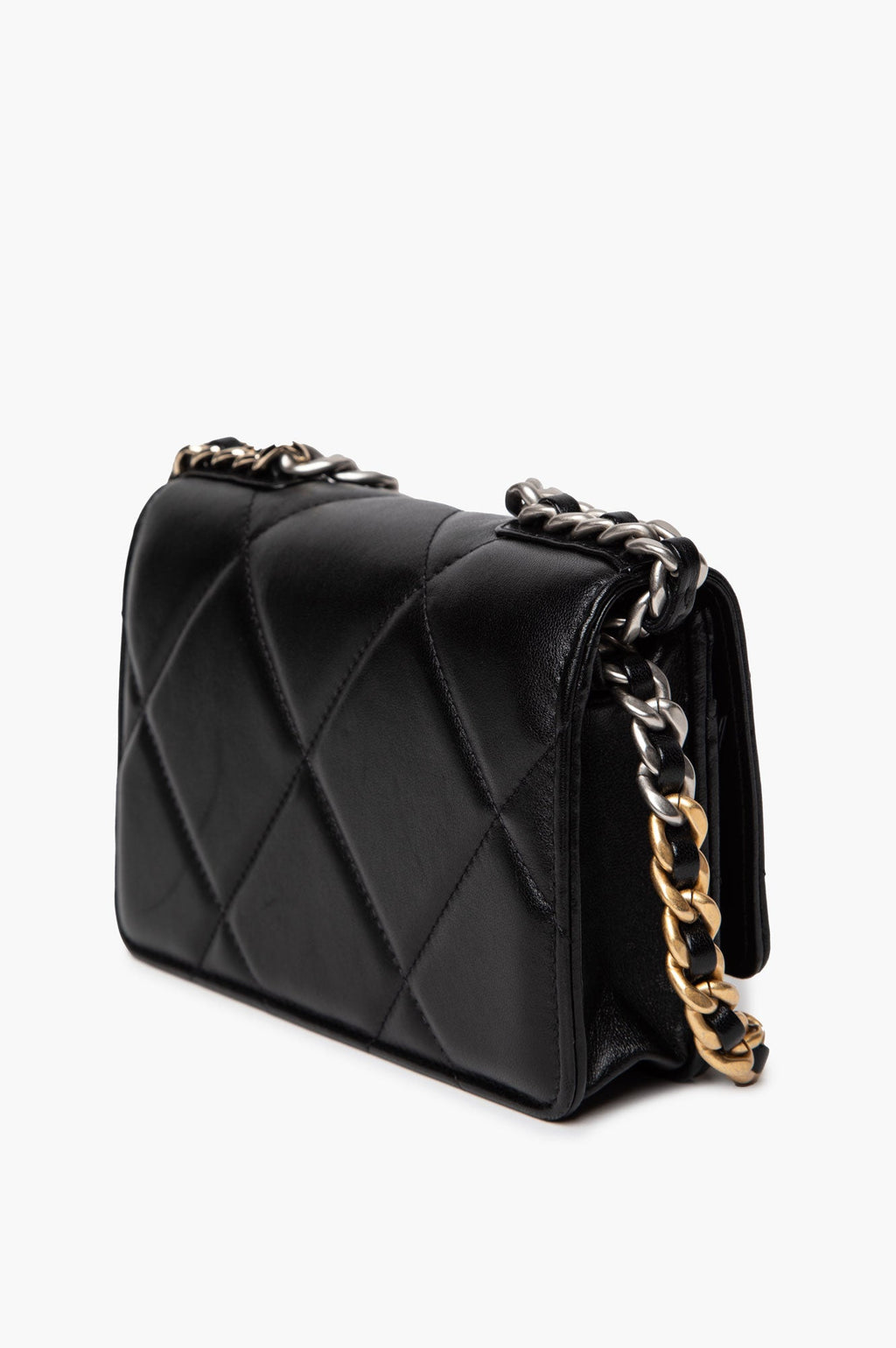 Chanel 19 Black Lamskin  WOC Bag