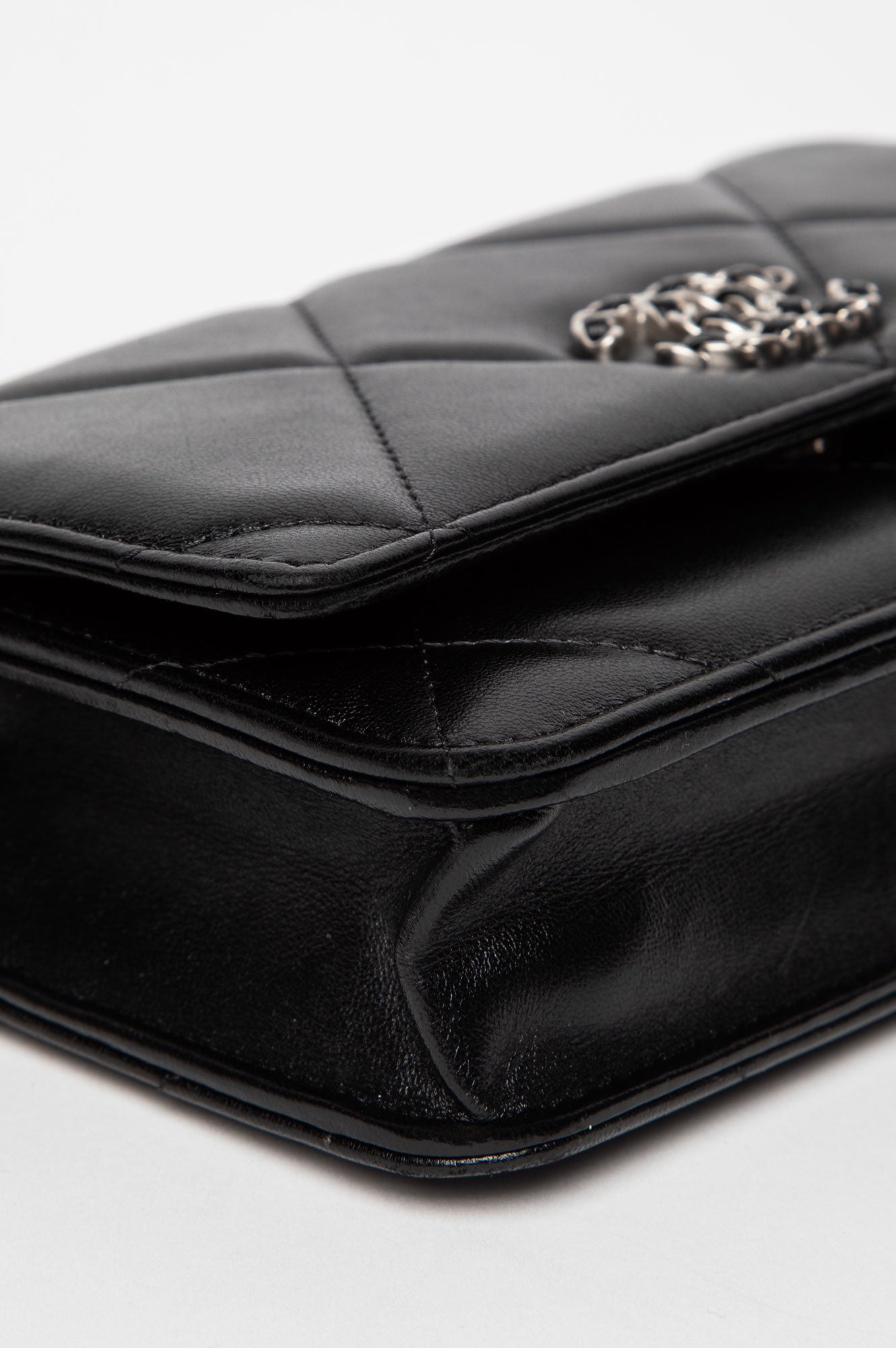 Chanel 19 Black Lamskin  WOC Bag