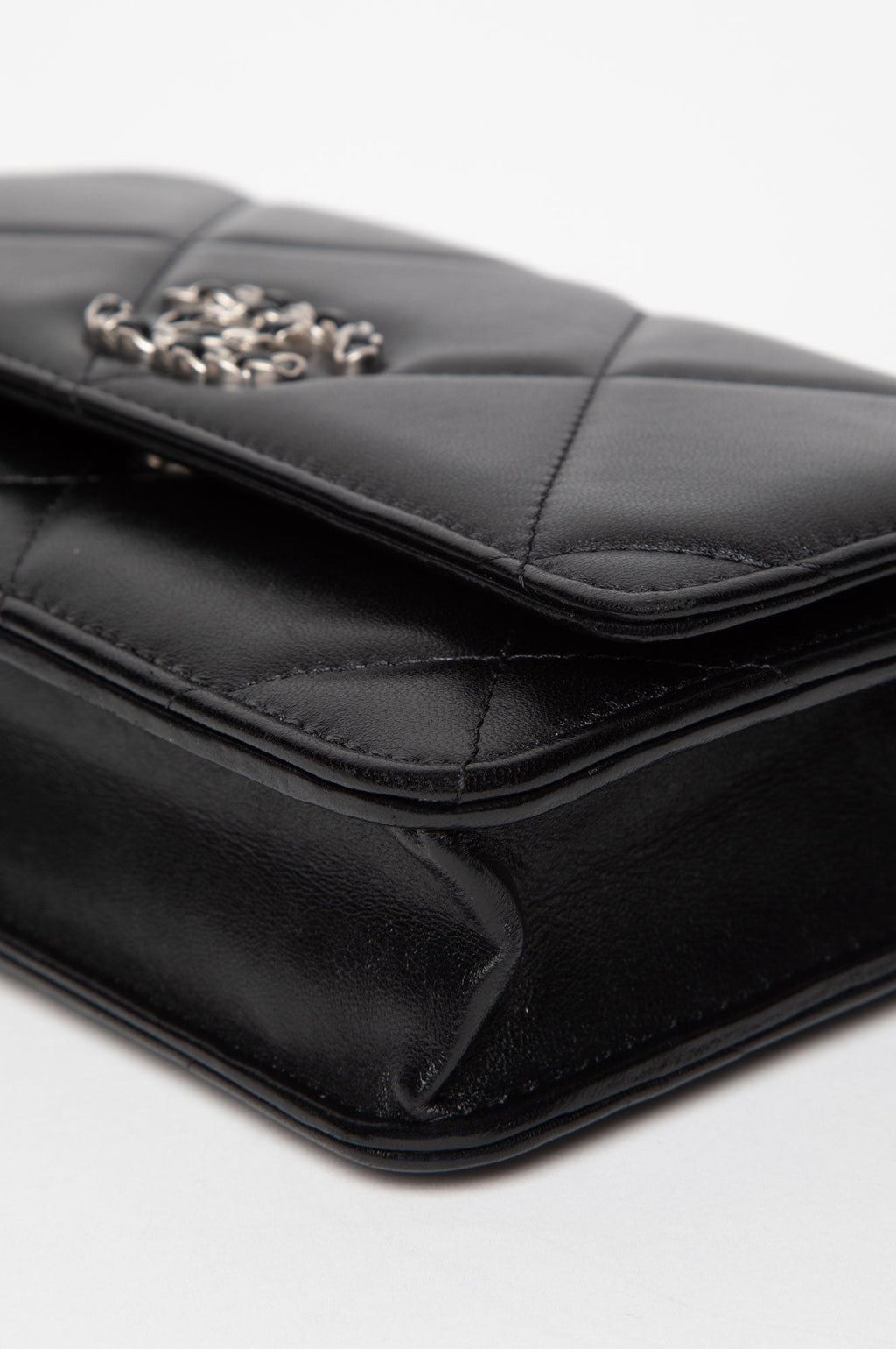 Chanel 19 Black Lamskin  WOC Bag