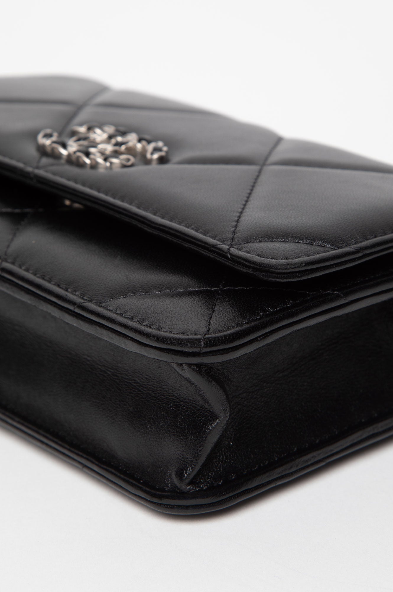 Chanel 19 Black Lamskin  WOC Bag