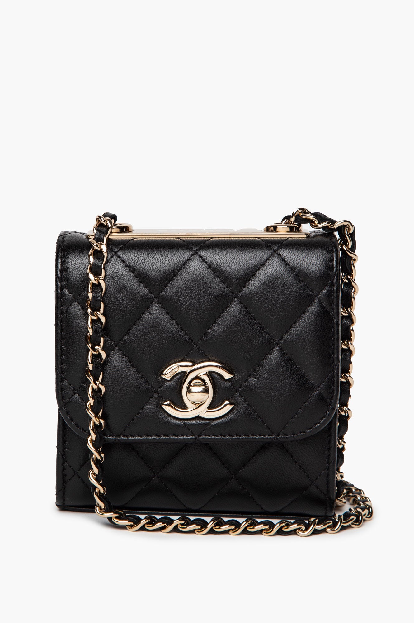 Chanel Black Mini Lamskin Square Bag