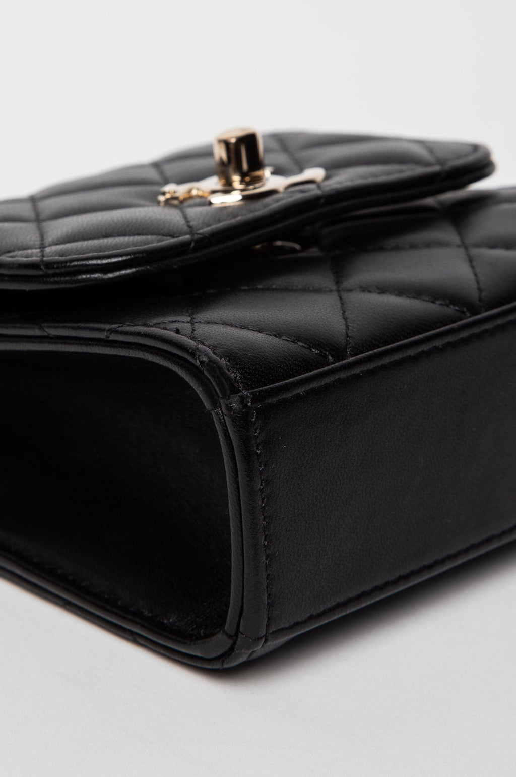 Chanel Black Mini Lamskin Square Bag