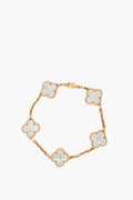 Van Cleef & Arpels 5 Motif Blue Mother of Pearl Bracelet