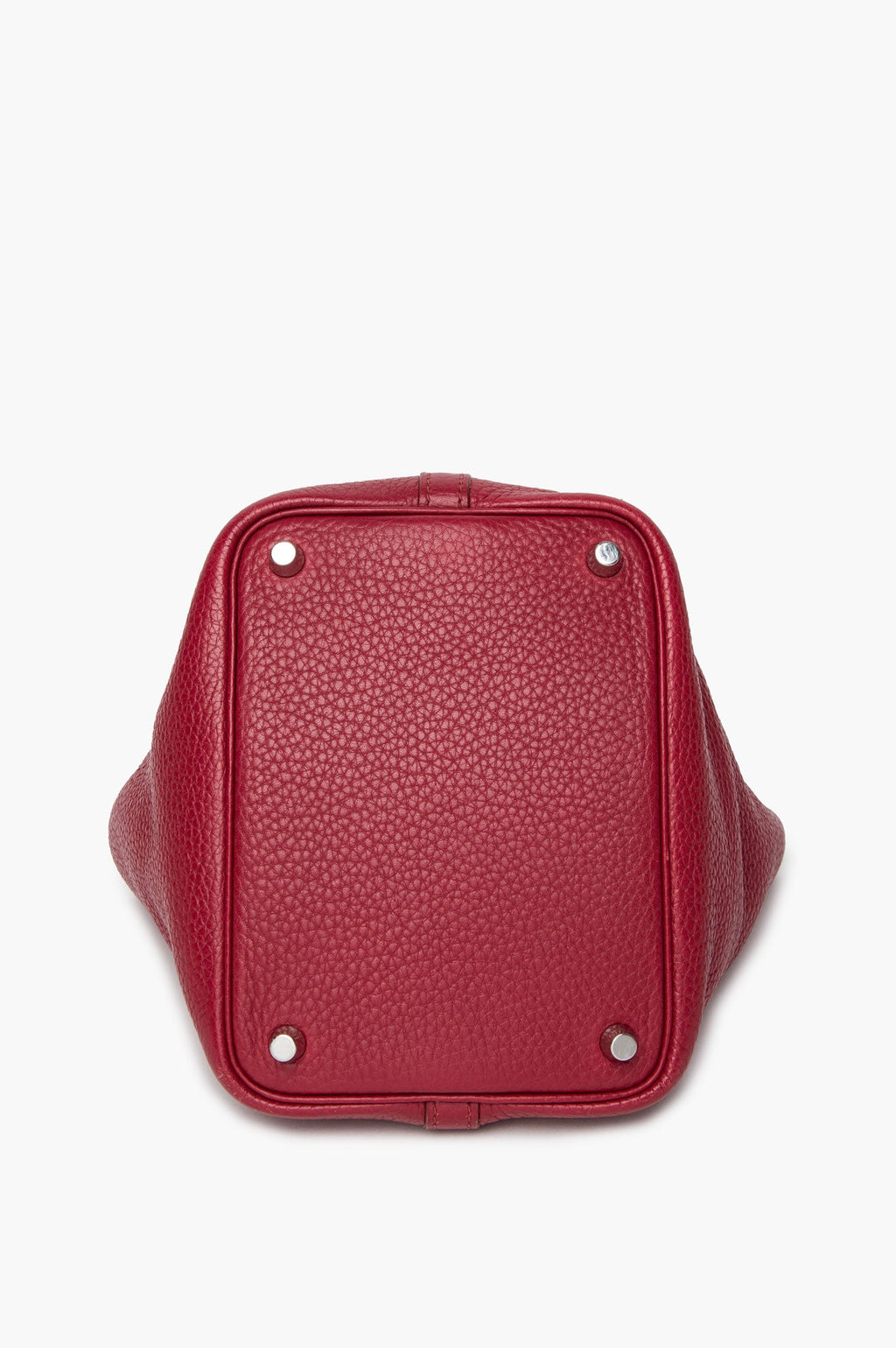 Hermès 2014 Rouge Grenat Taurillon Clémence Palladium HW Picotin Lock 18