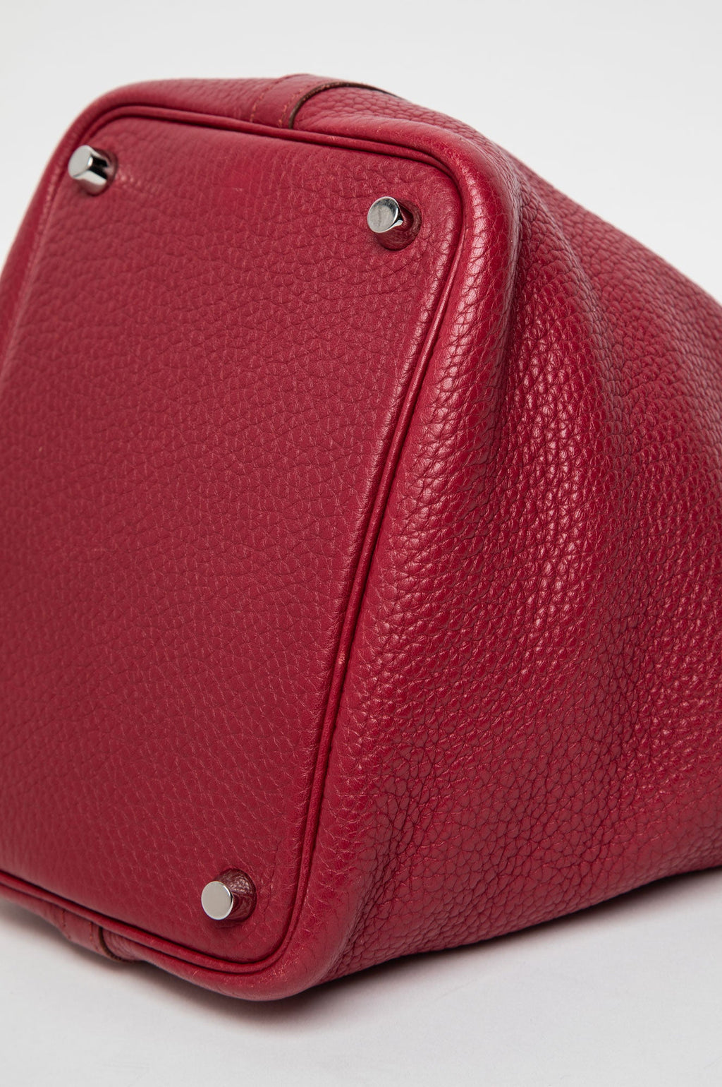 Hermès 2014 Rouge Grenat Taurillon Clémence Palladium HW Picotin Lock 18