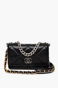 Chanel 19 Black Lamskin  WOC Bag