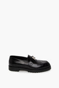 Hermes Black Faubourg Loafer Size 38