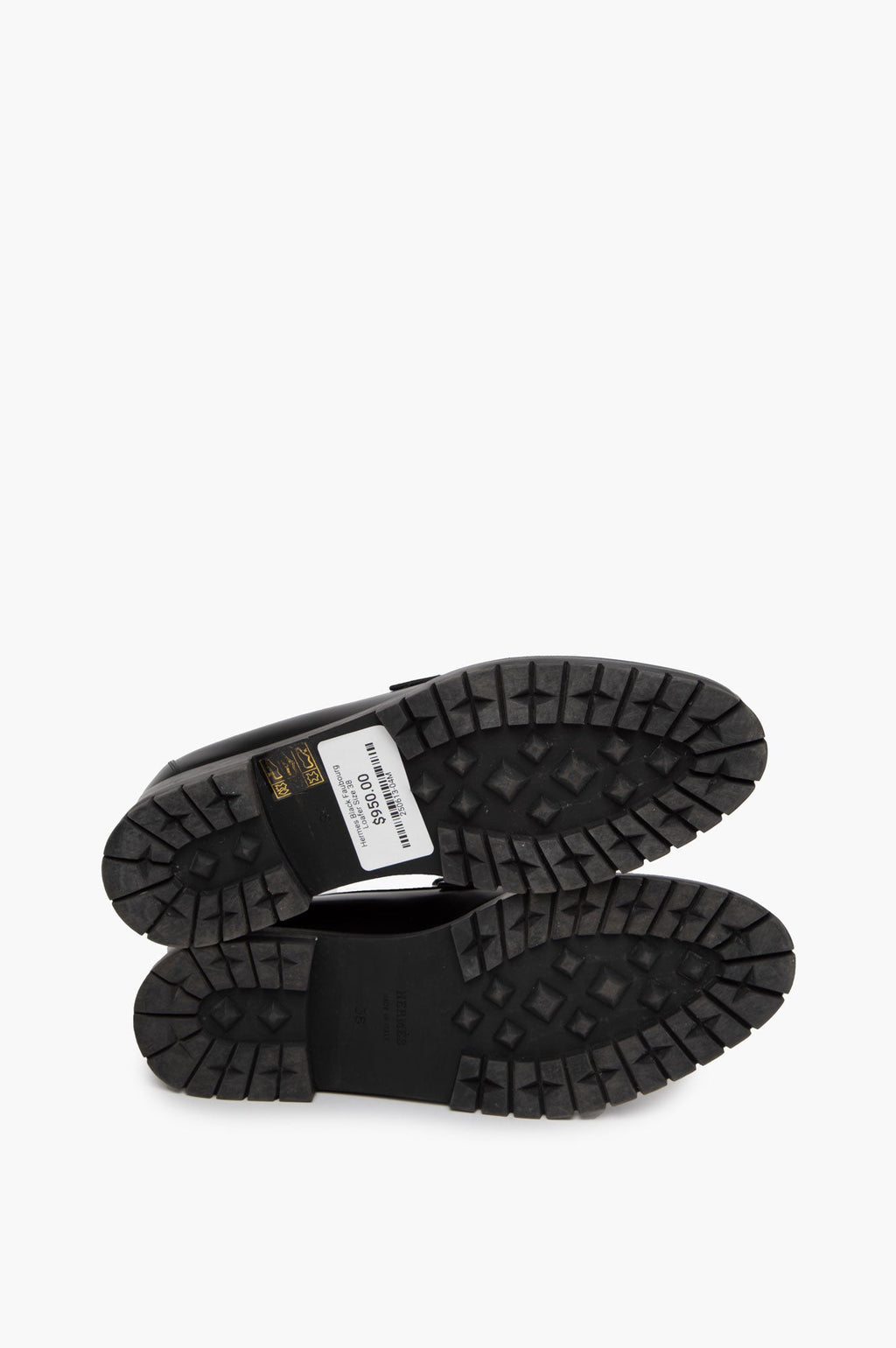 Hermes Black Faubourg Loafer Size 38