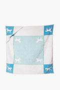 Hermes Blue Square Hooded Baby Towel