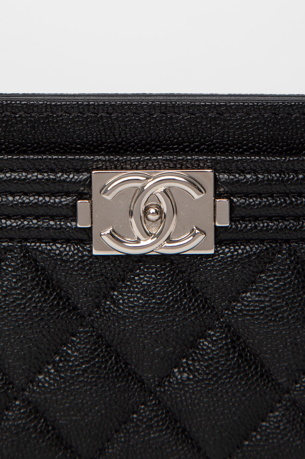 Chanel Black SHW Caviar Boy Cardholder