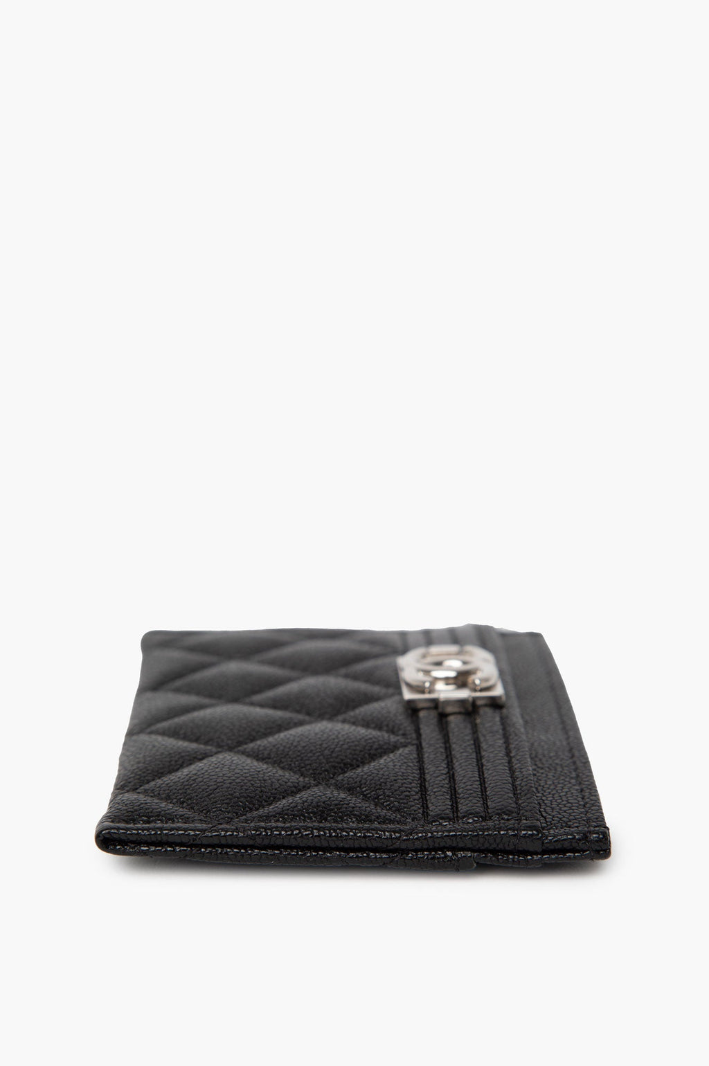 Chanel Black SHW Caviar Boy Cardholder