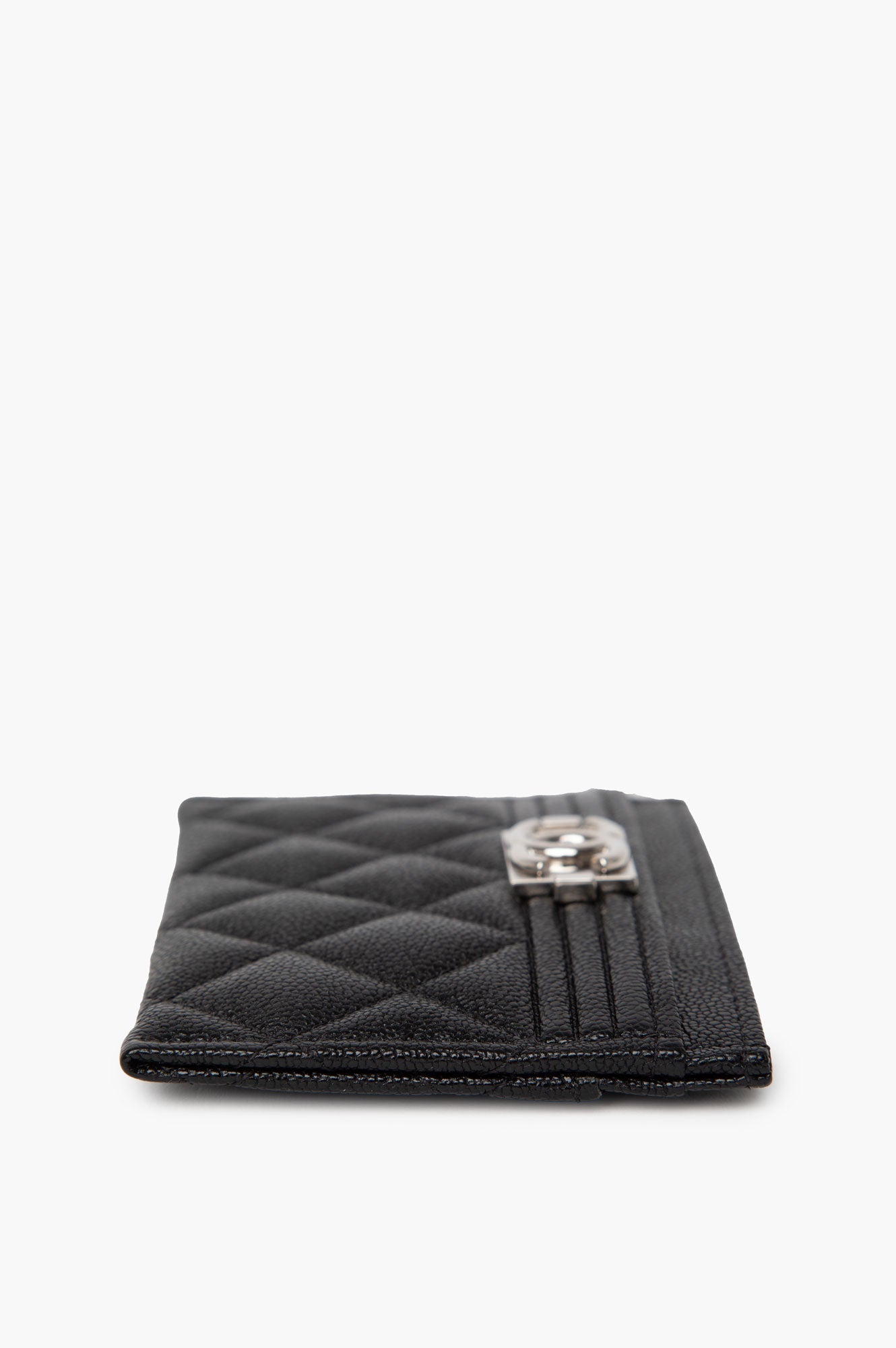 Chanel Black SHW Caviar Boy Cardholder
