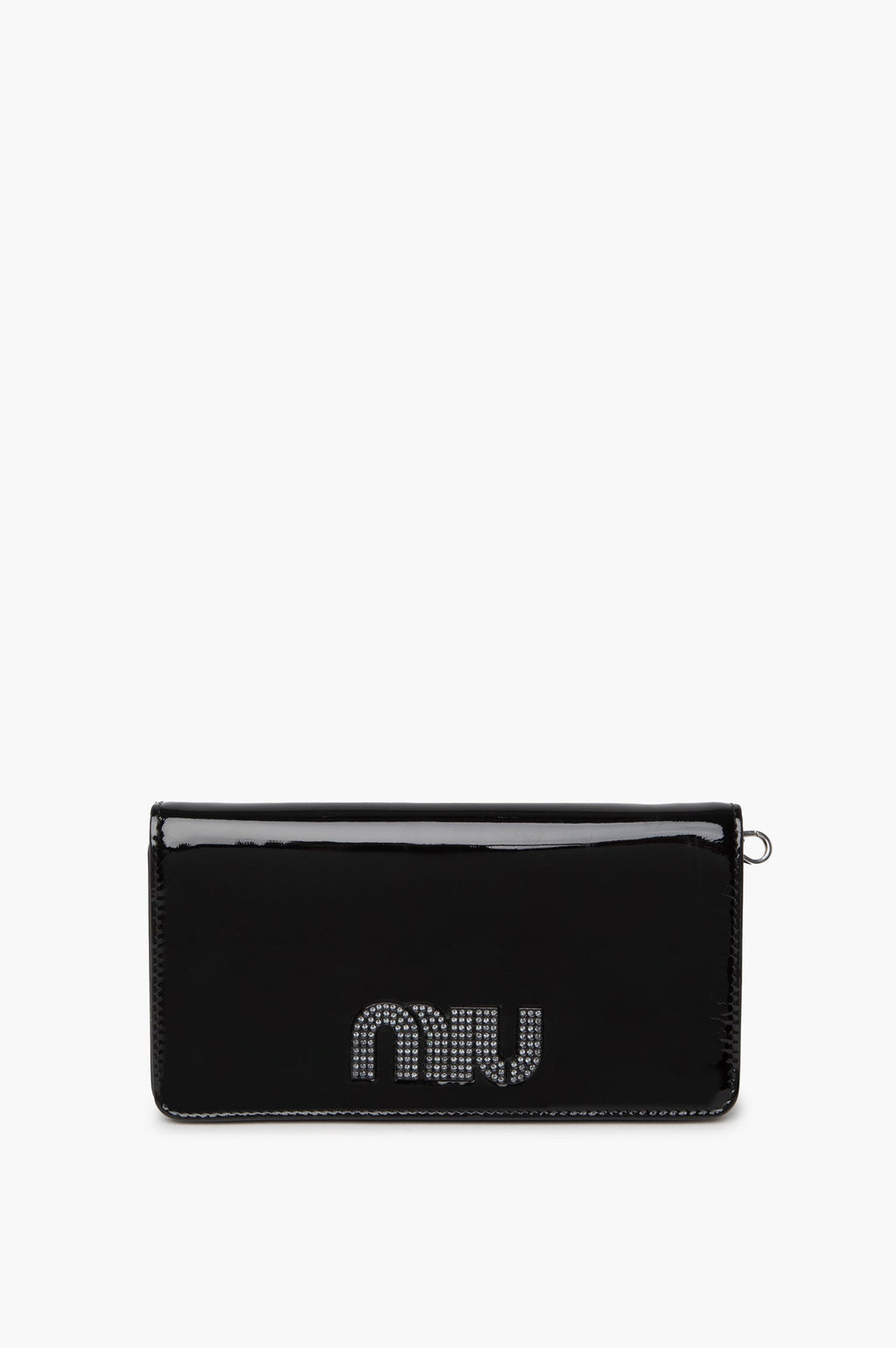 Miu Miu Black Patent WOC with Logo