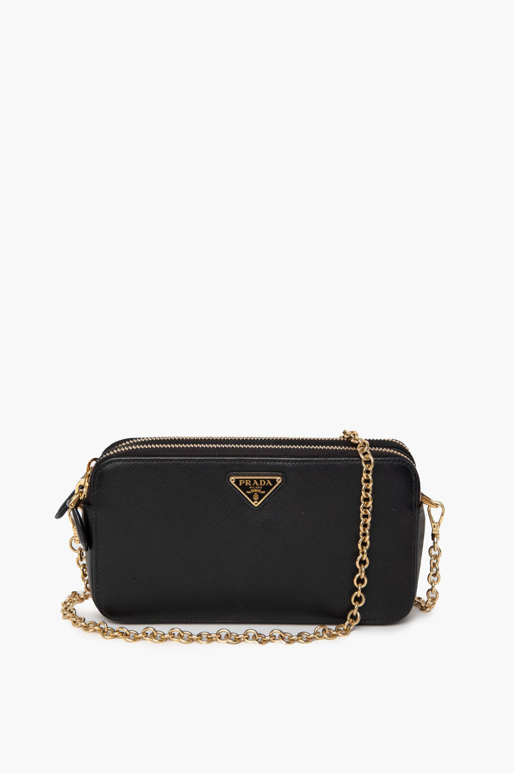 Prada Black Saffiano Mini Bandoliera Bag