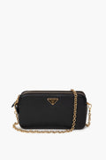 Prada Black Saffiano Mini Bandoliera Bag