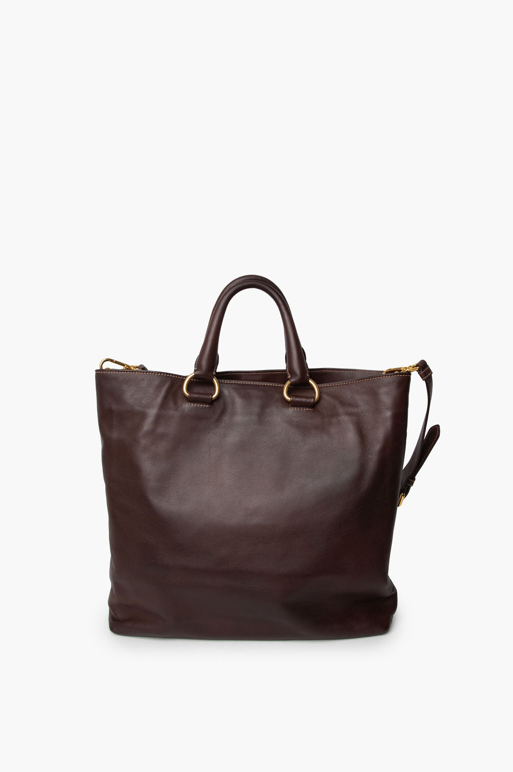 Prada Brown Soft Calf Satchel Amaranto Tote Bag