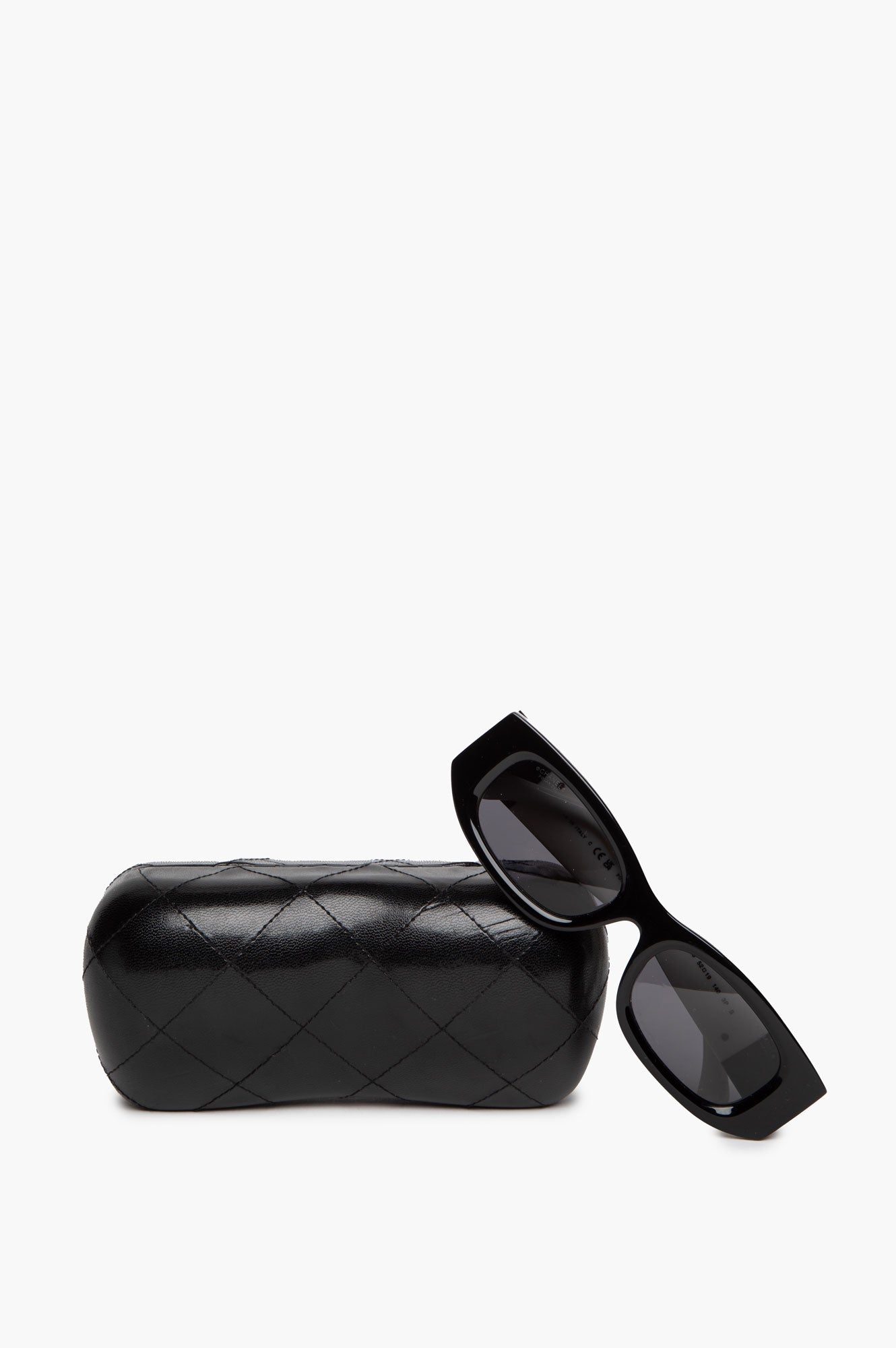 Chanel Black and White CC Logo Rectangle 5525 Sunglasses