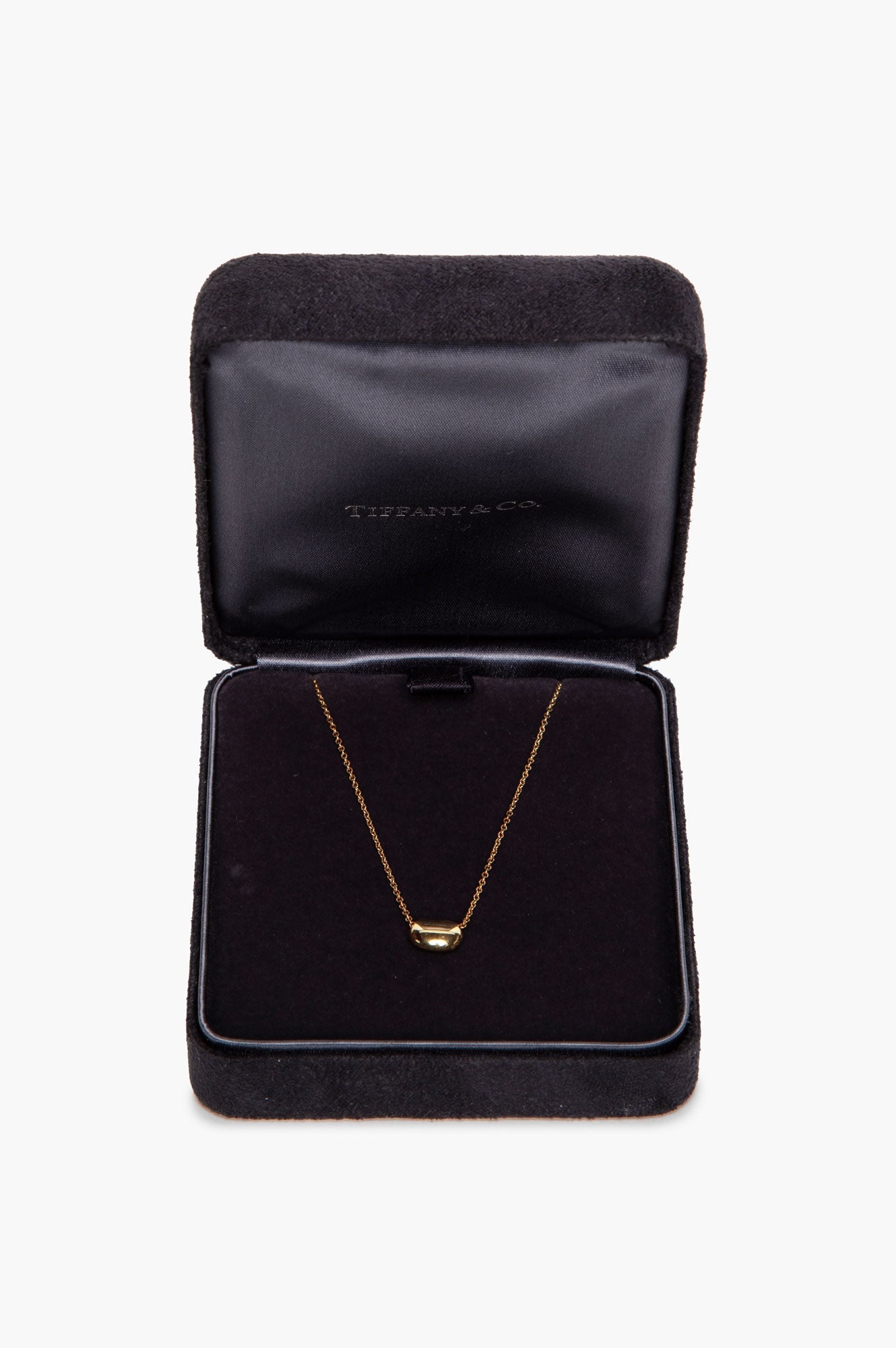 Tiffany & Co. 9mm 18k Gold Elsa Peretti Bean Design Pendant Necklace