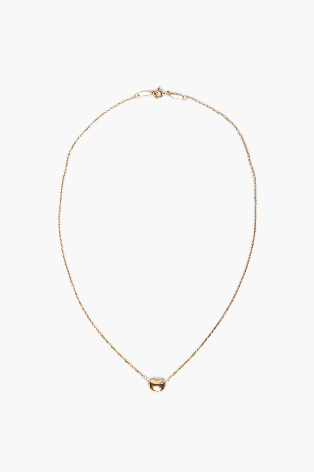 Tiffany & Co. 9mm 18k Gold Elsa Peretti Bean Design Pendant Necklace