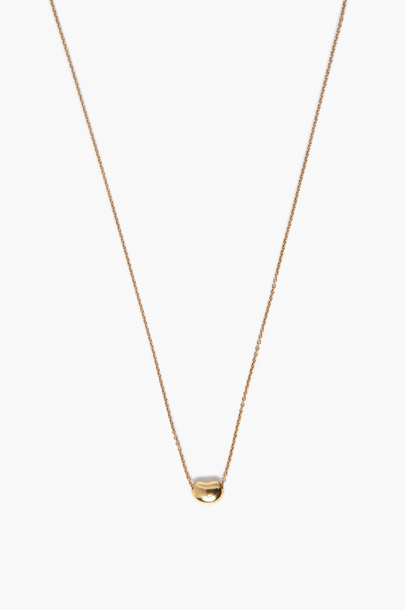 Tiffany & Co. 9mm 18k Gold Elsa Peretti Bean Design Pendant Necklace