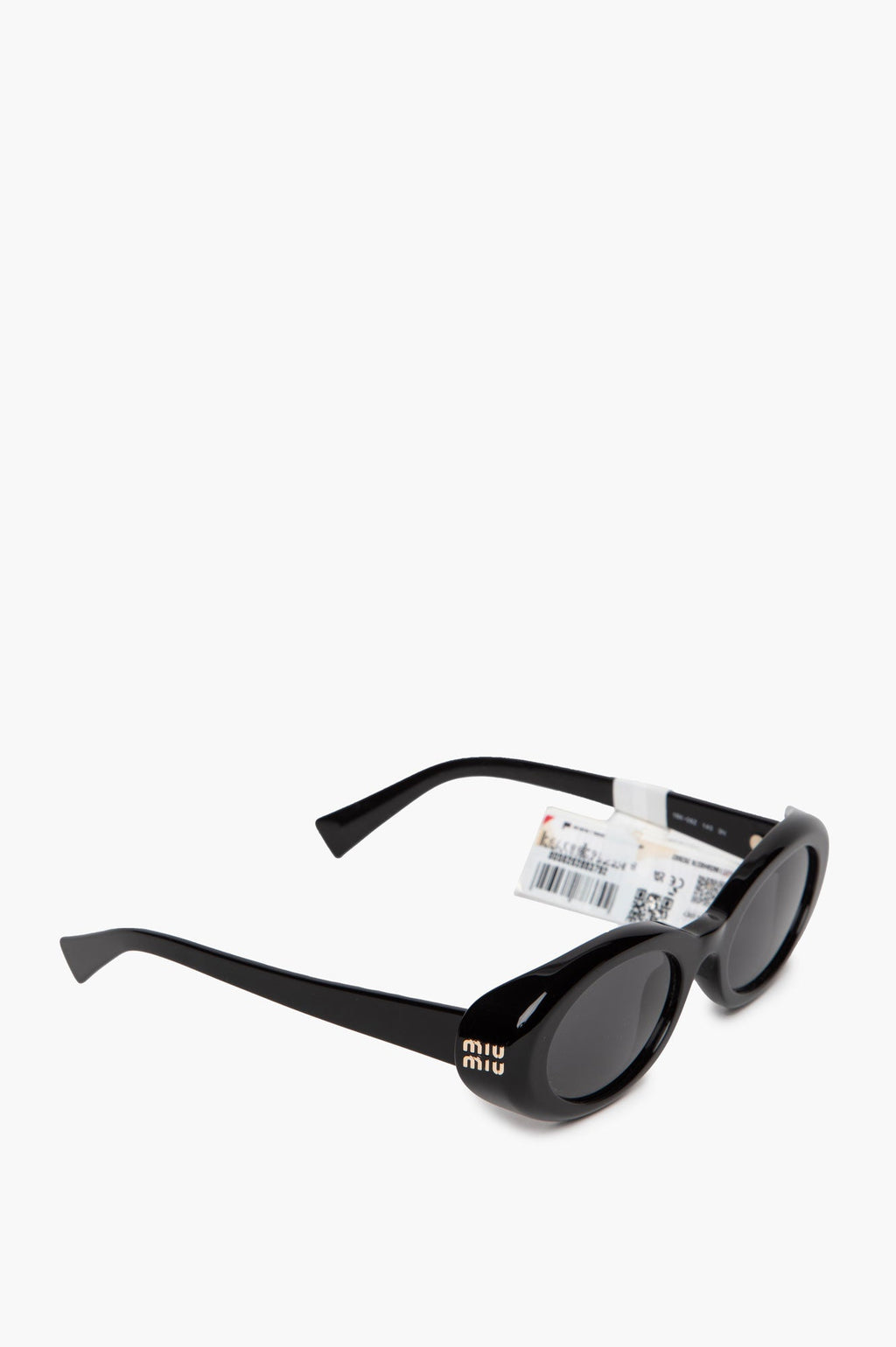 Miu Miu Black Oval MU 06ZS Sunglasses