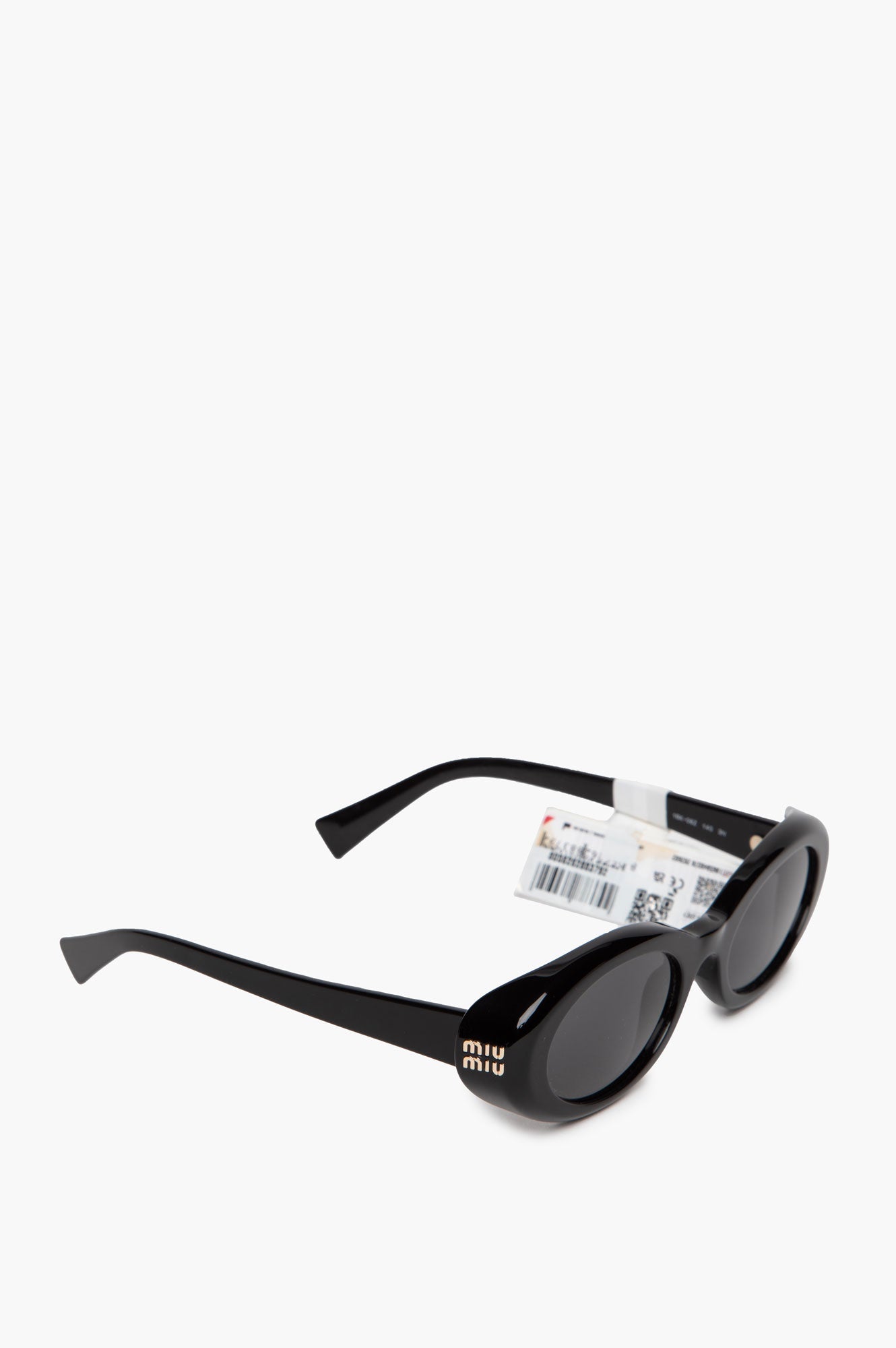 Miu Miu Black Oval MU 06ZS Sunglasses