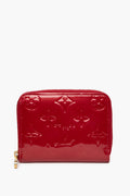 Louis Vuitton Red Pearl Vernis Zippy Wallet