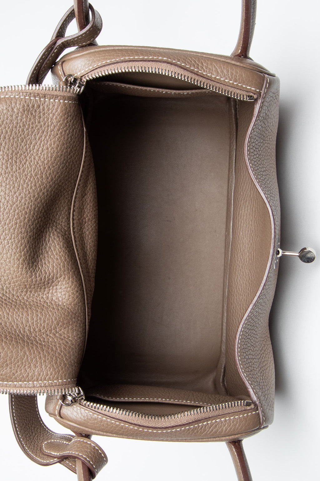 Hermès Etaupe Taurillon Clemence Lindy 30