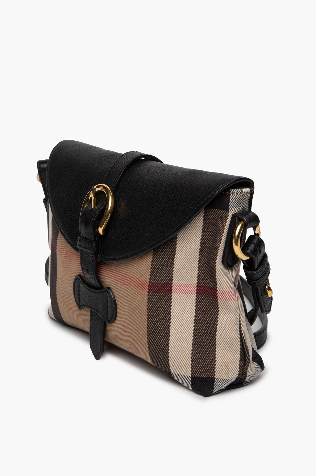 Burberry Horseshoe House Check Small Crossbody Bag