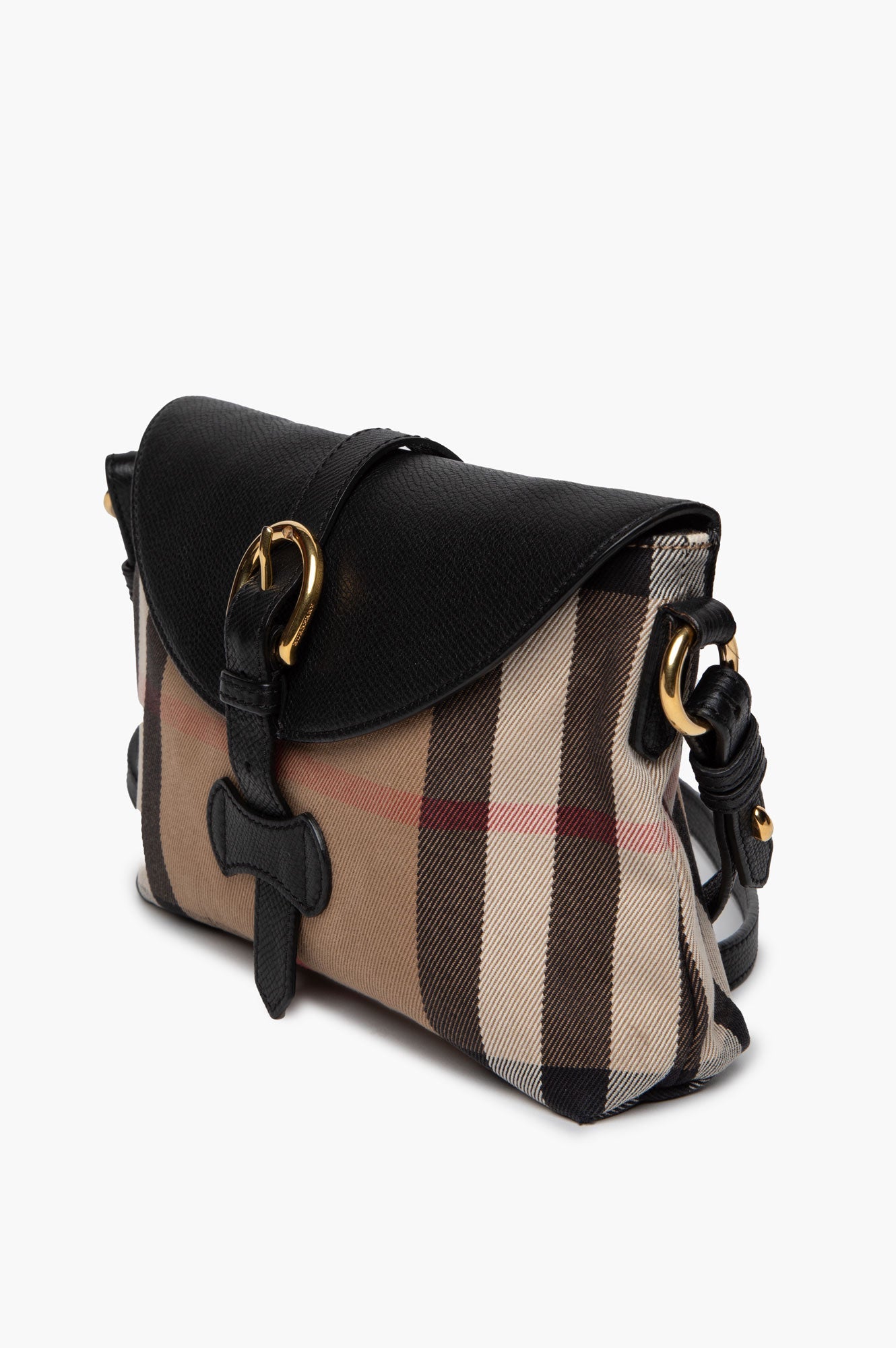 Burberry Horseshoe House Check Small Crossbody Bag
