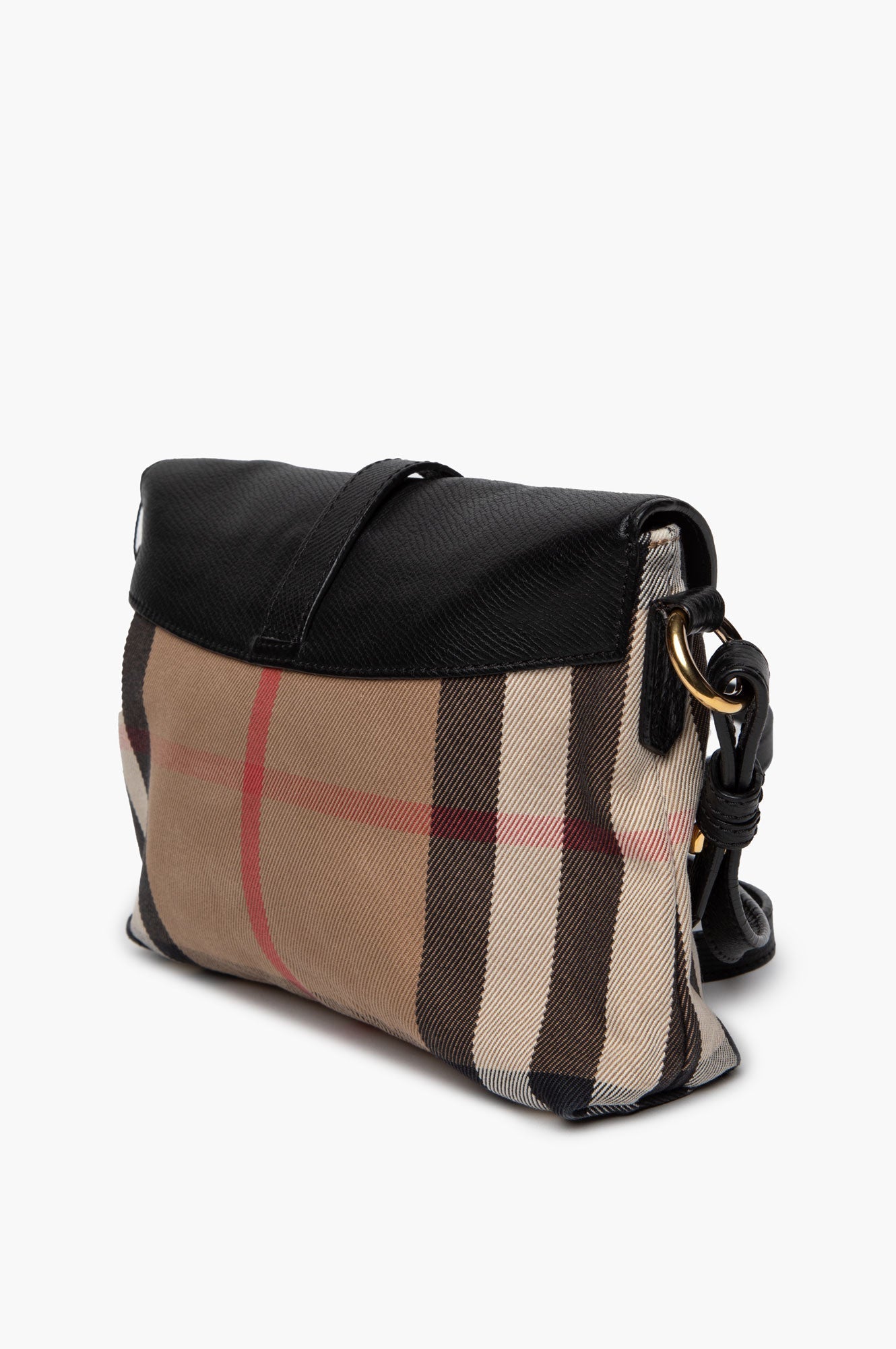 Burberry Horseshoe House Check Small Crossbody Bag
