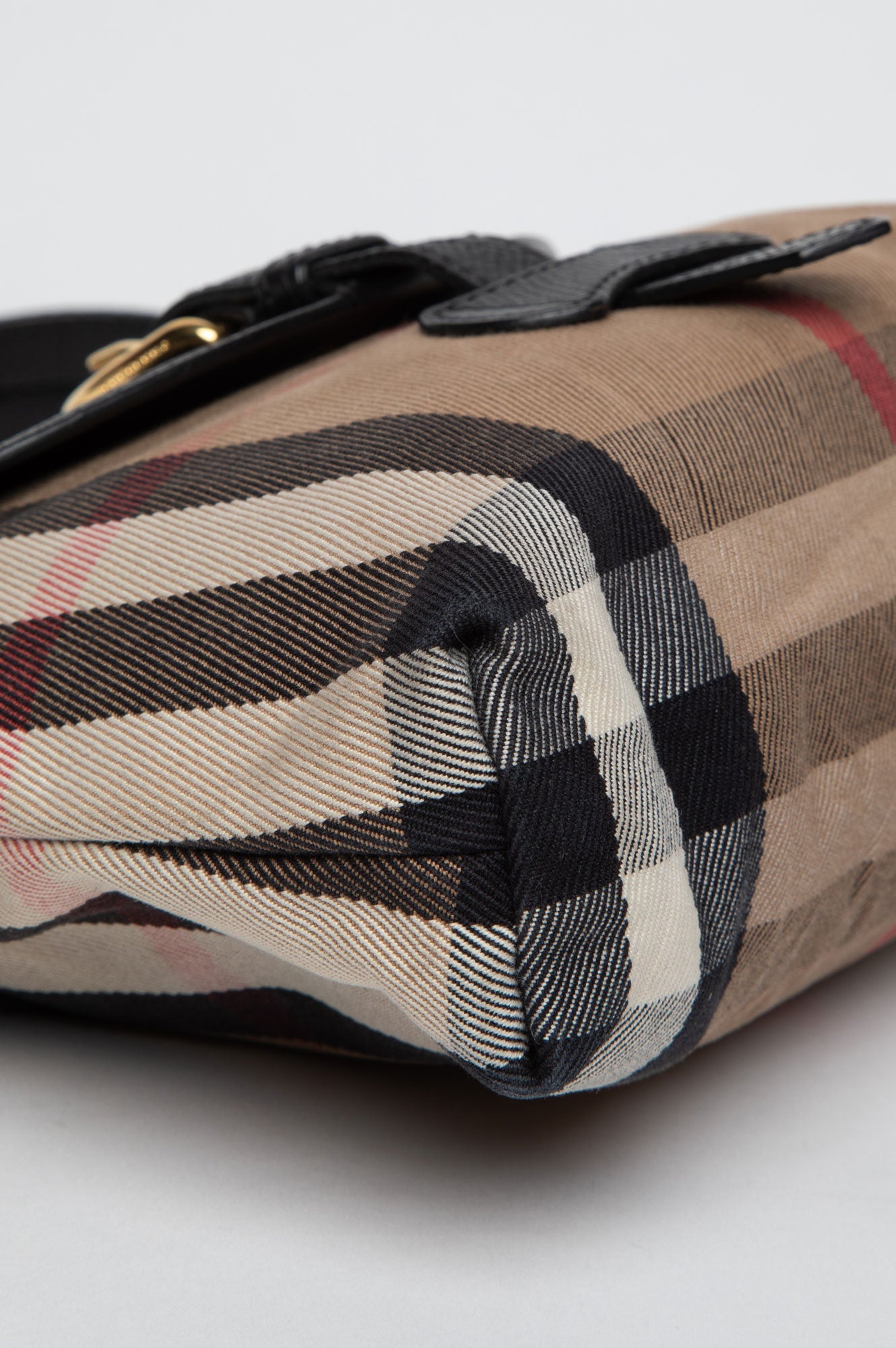 Burberry Horseshoe House Check Small Crossbody Bag