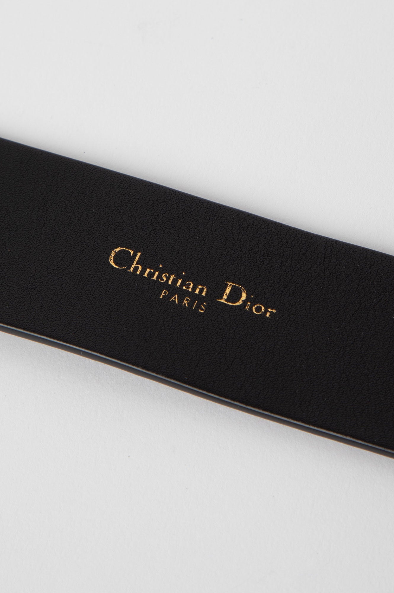 Christian Dior Black Leather Belt Size 75