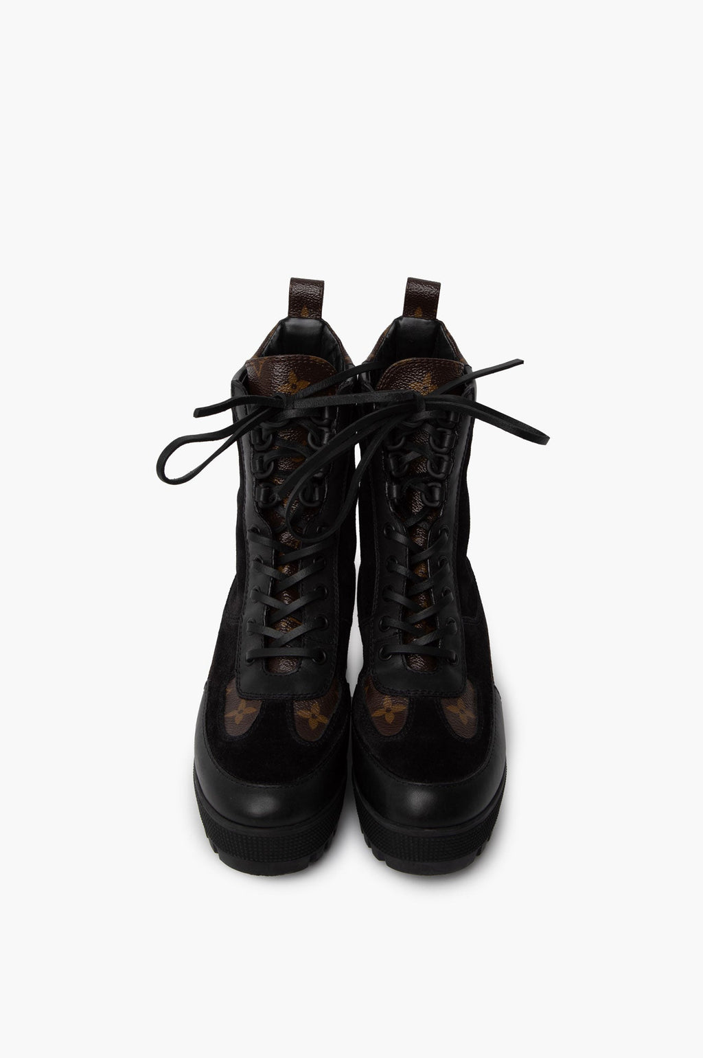 Louis Vuitton Black Laureate Platform Desert Boot Size 35.5