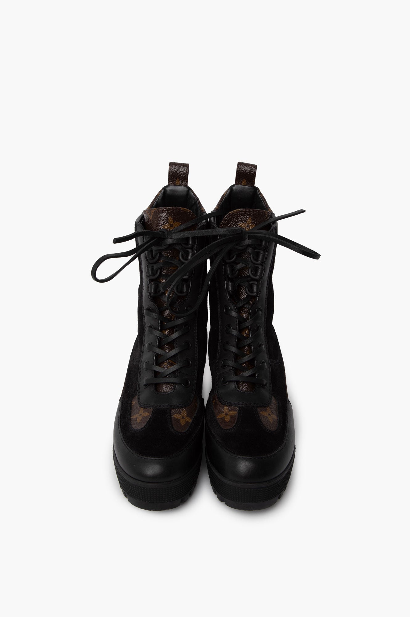 Louis Vuitton Black Laureate Platform Desert Boot Size 35.5