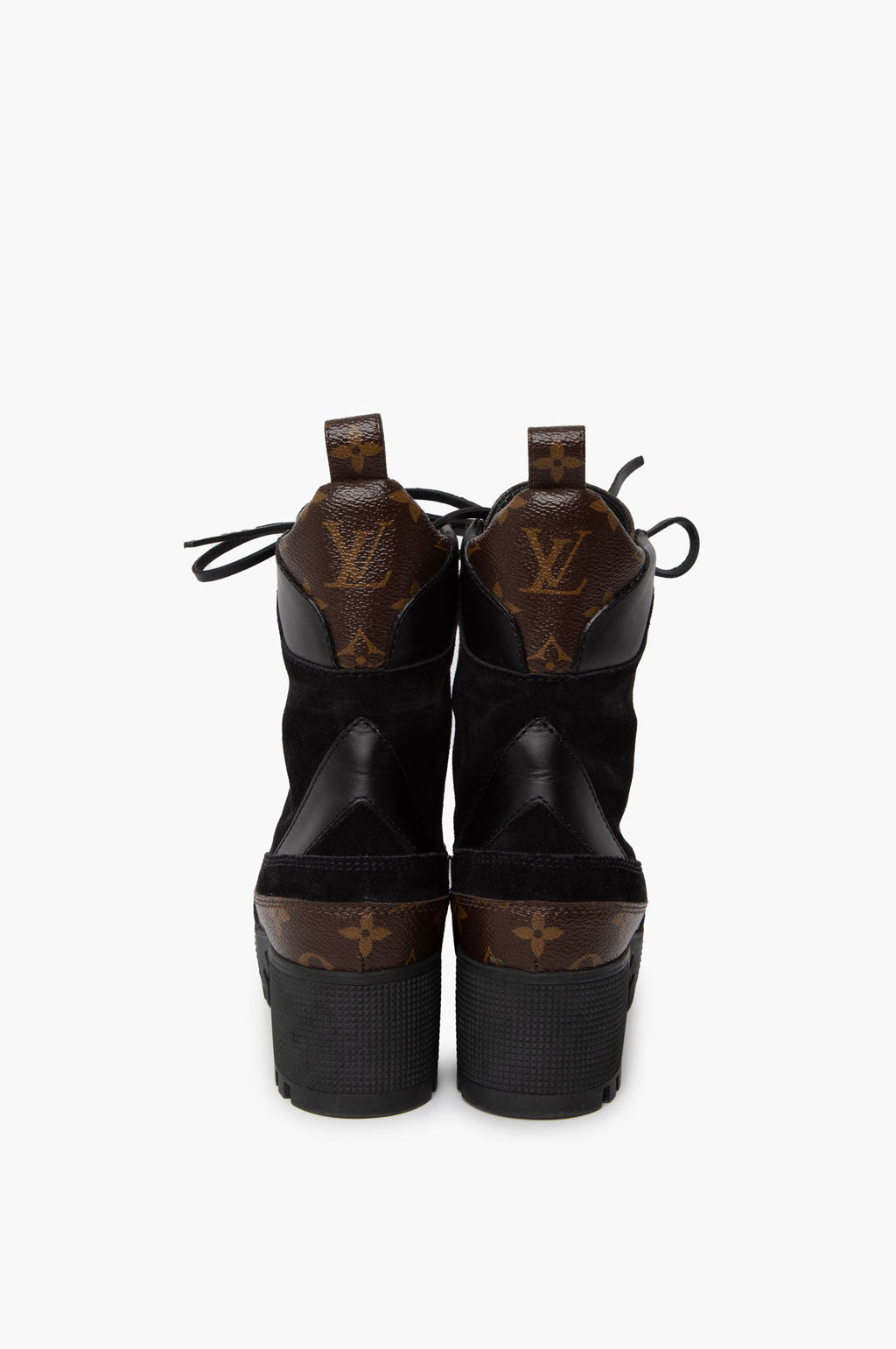 Louis Vuitton Black Laureate Platform Desert Boot Size 35.5
