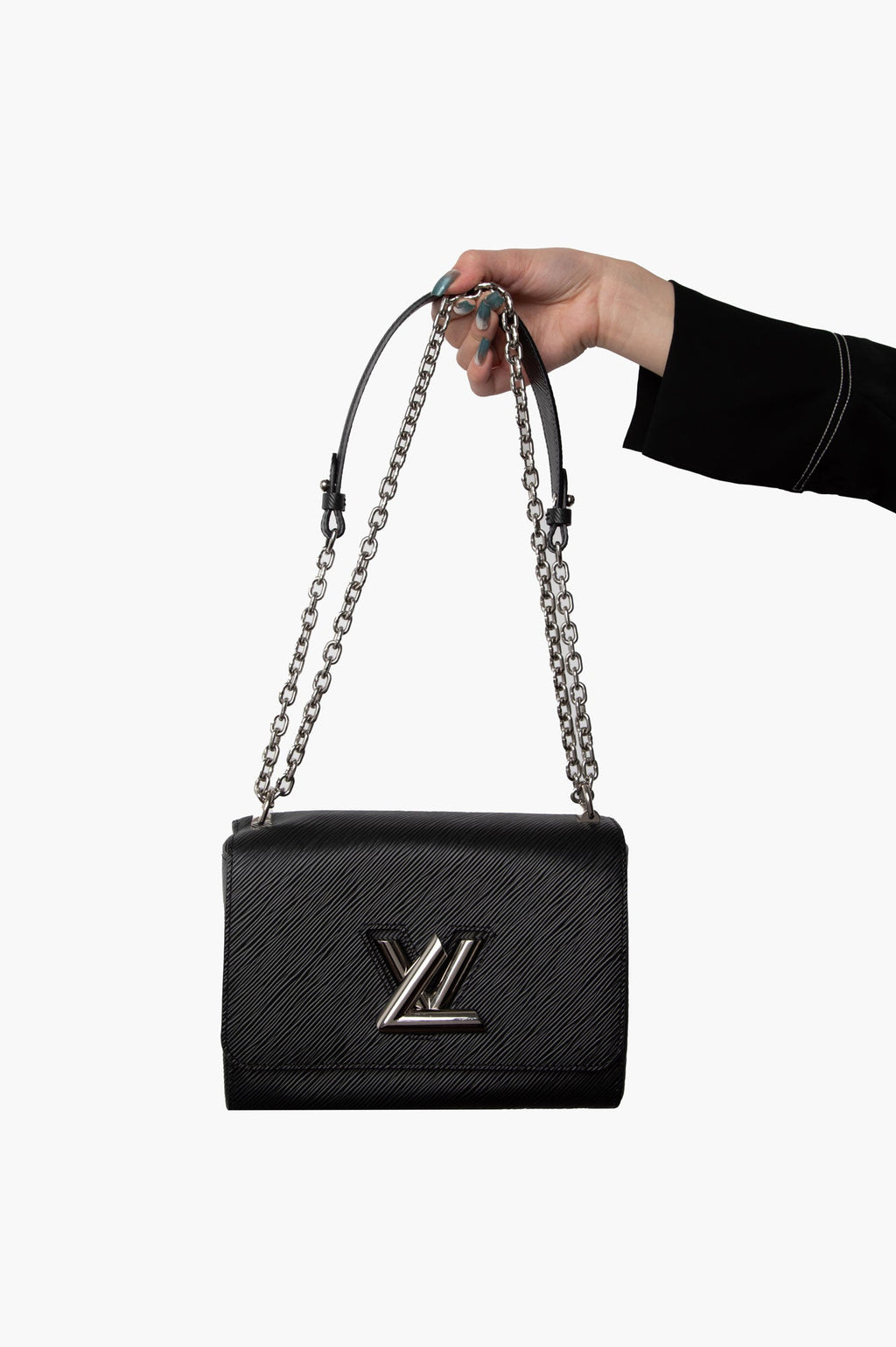 Louis Vuitton Black Epi Twist MM Bag SHW