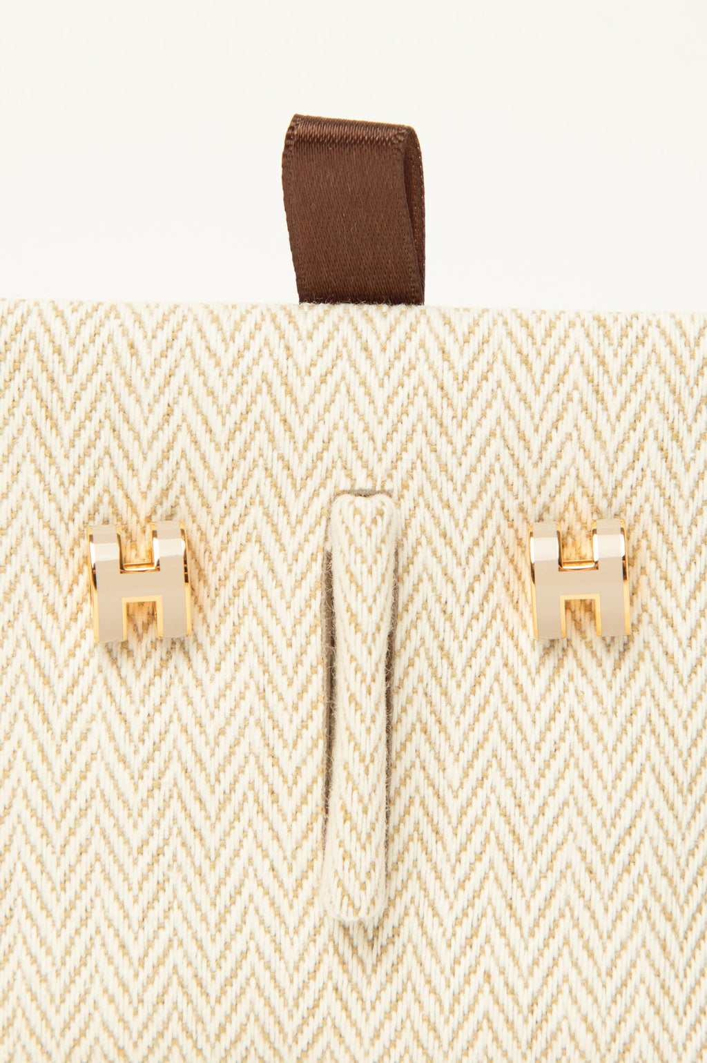 Hermes Pop H Earrings Gold/Cream