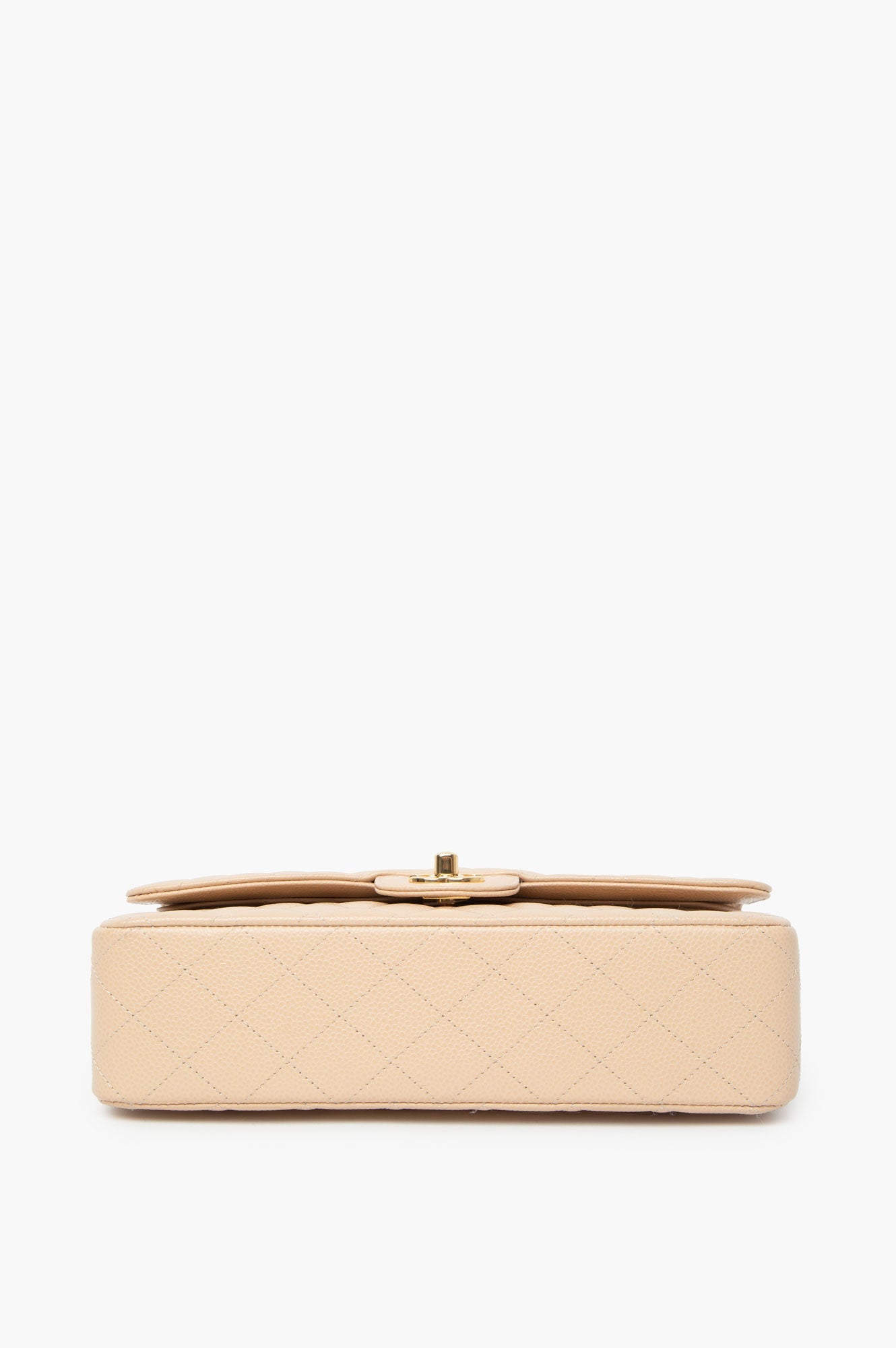 Chanel Beige Clair Caviar Medium Classic Double Flap