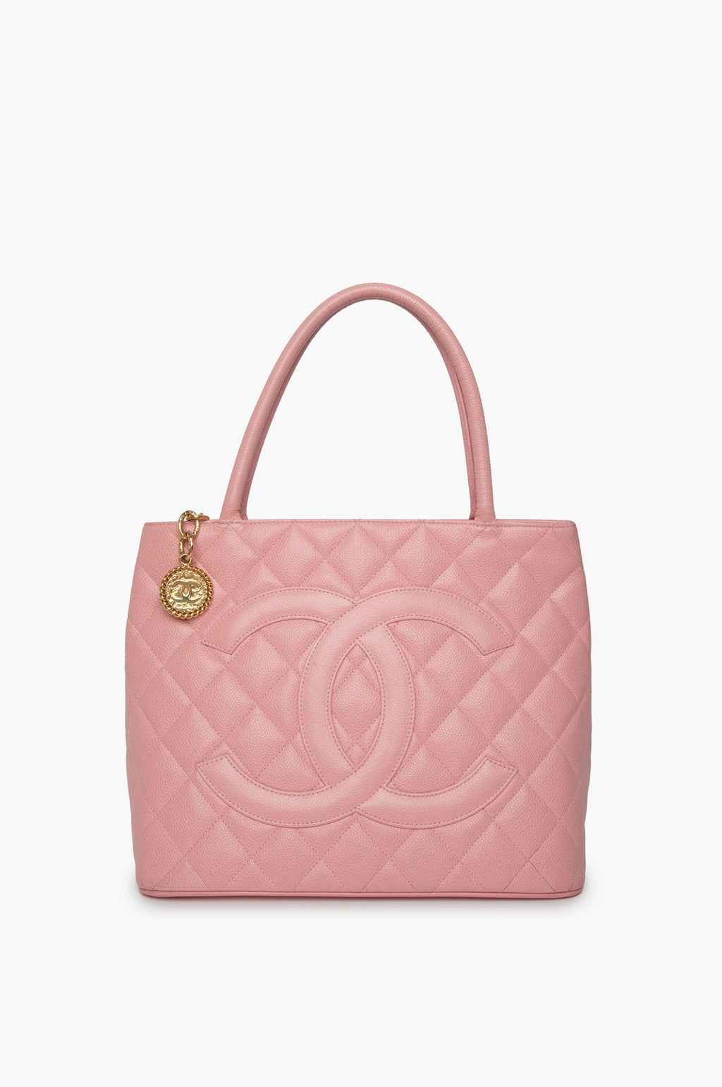 Chanel Pink Caviar Medallin Tote Bag