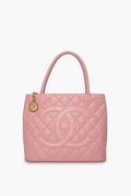 Chanel Pink Caviar Medallin Tote Bag