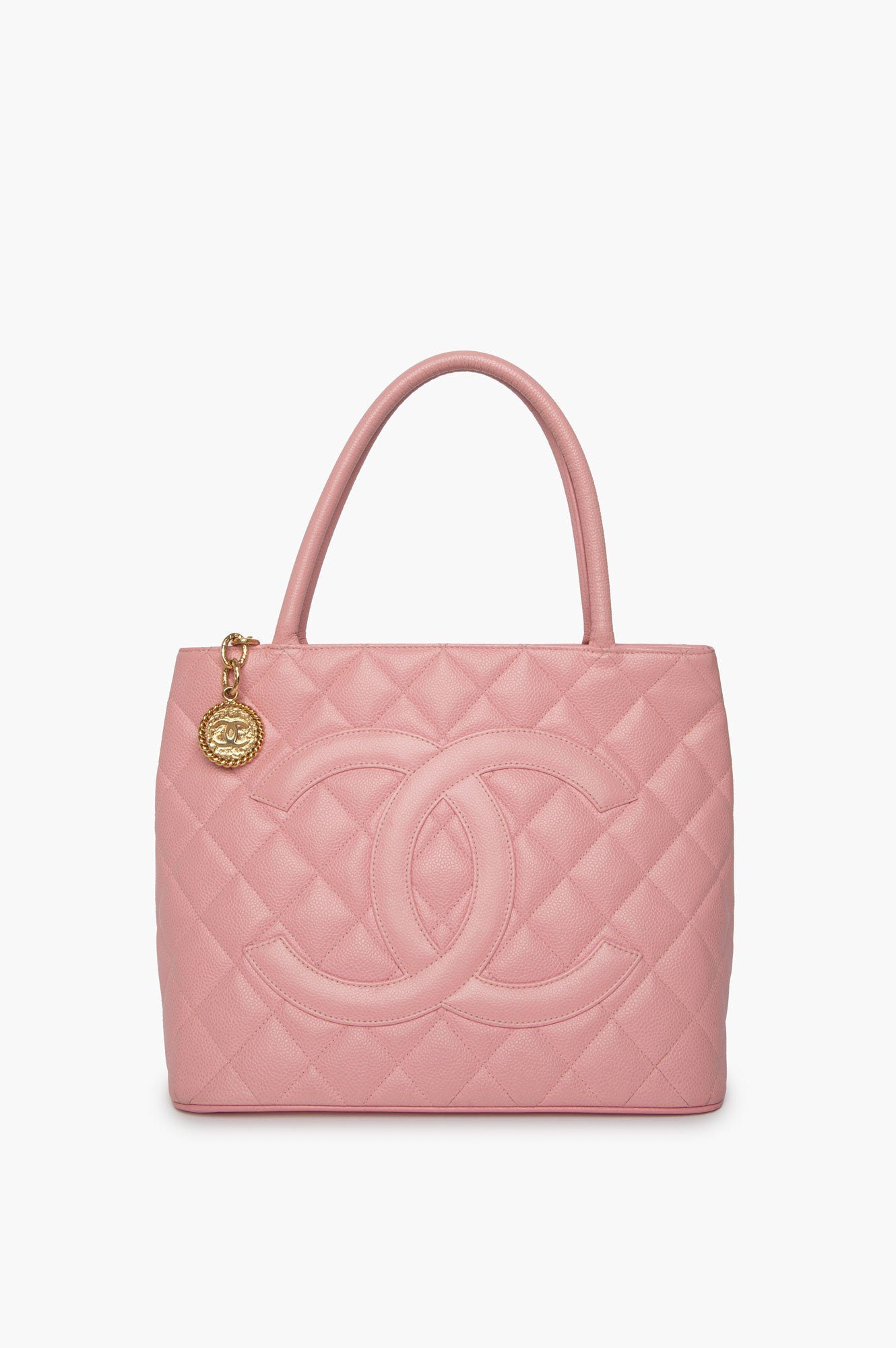 Chanel Pink Caviar Medallin Tote Bag