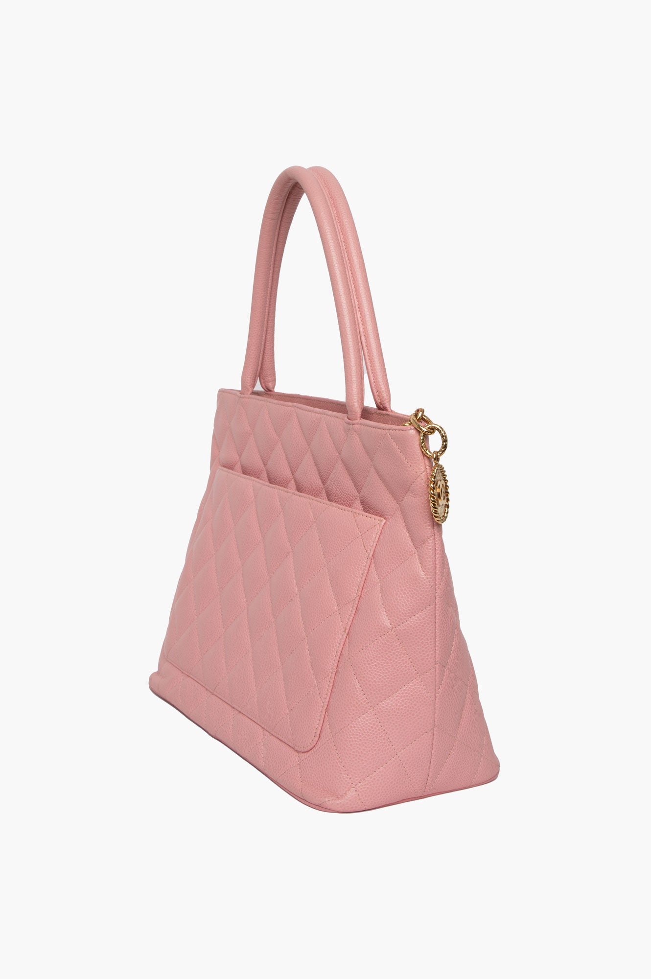 Chanel Pink Caviar Medallin Tote Bag