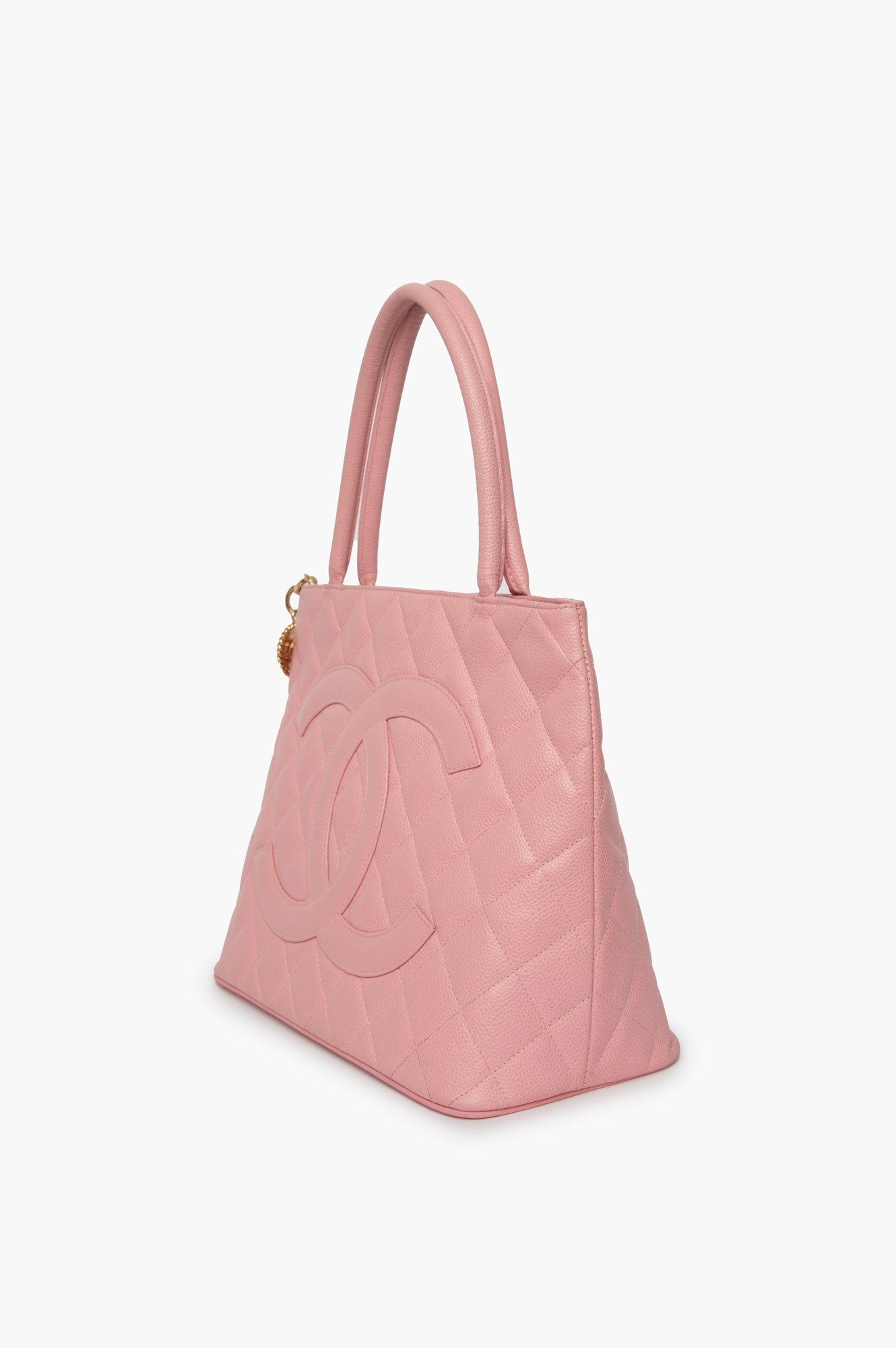 Chanel Pink Caviar Medallin Tote Bag