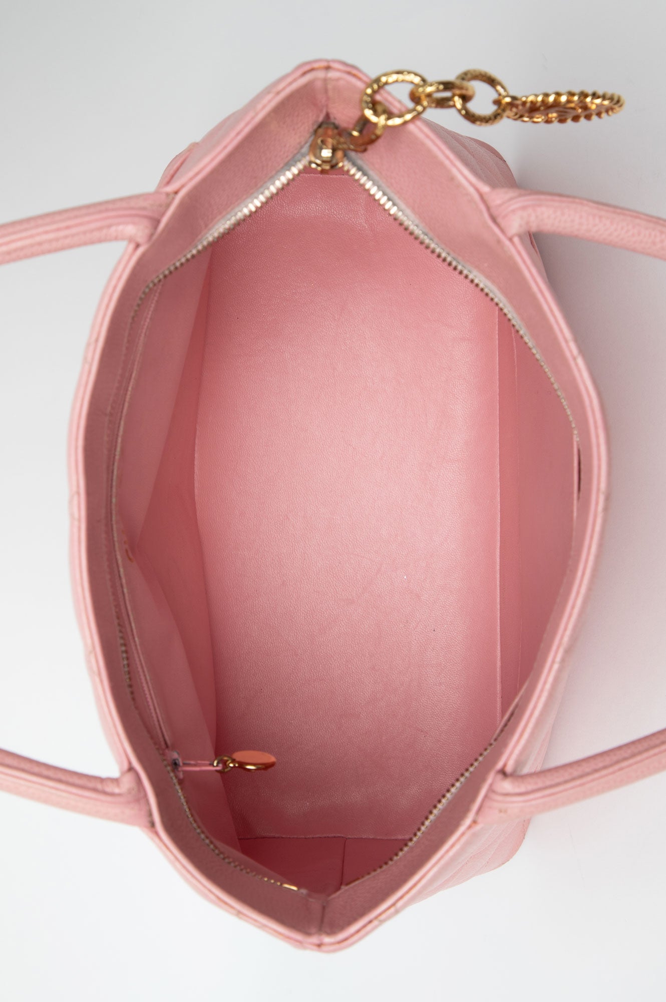 Chanel Pink Caviar Medallin Tote Bag