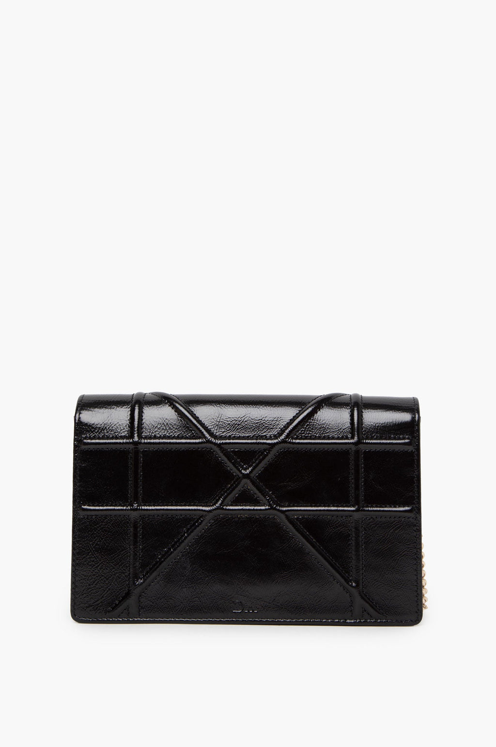 Christian Dior Black Diorama Wallet on Chain Pouch